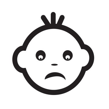 Bebek yüz duygu simge tasarlamak sembolü tasarım