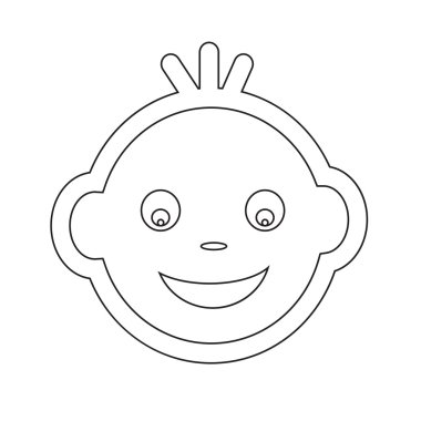 Bebek yüz duygu simge tasarlamak sembolü tasarım