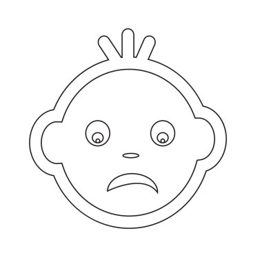 Bebek yüz duygu simge tasarlamak sembolü tasarım