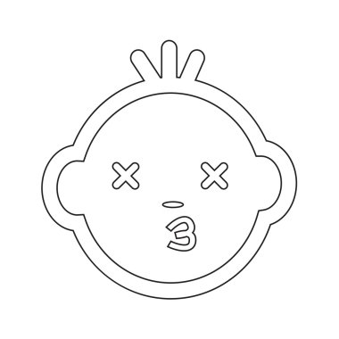 Şirin bebek yüz duygu simge tasarlamak sembol tasarımı