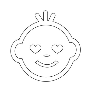 Şirin bebek yüz duygu simge tasarlamak sembol tasarımı