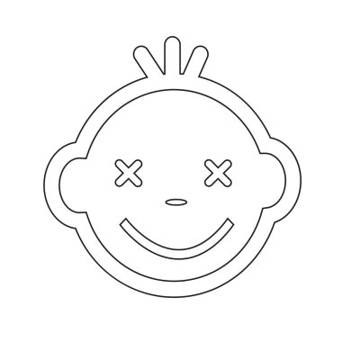 Şirin bebek yüz duygu simge tasarlamak sembol tasarımı