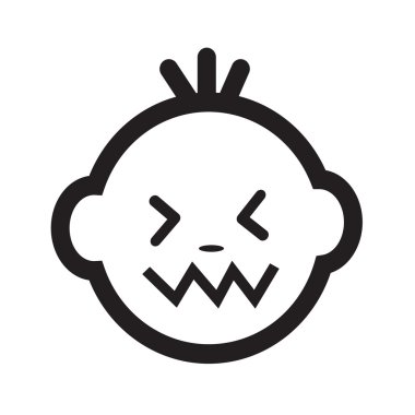 Şirin bebek yüz duygu simge tasarlamak sembol tasarımı