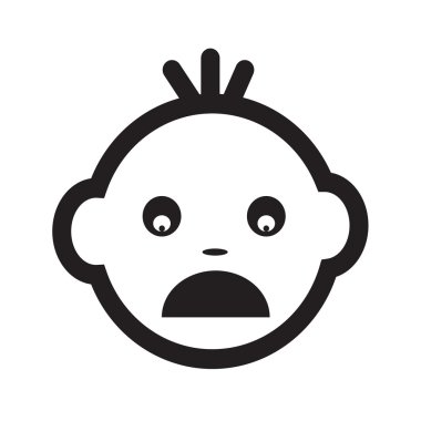 Şirin bebek yüz duygu simge tasarlamak sembol tasarımı