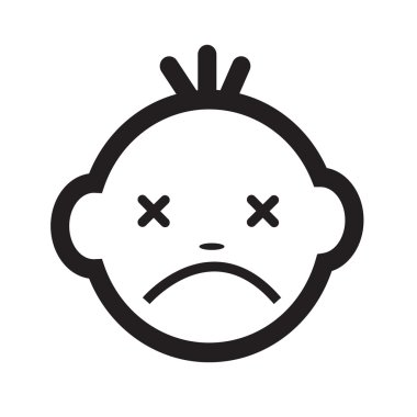 Şirin bebek yüz duygu simge tasarlamak sembol tasarımı