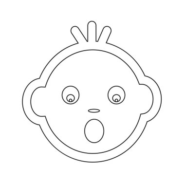 Şirin bebek yüz duygu simge tasarlamak sembol tasarımı