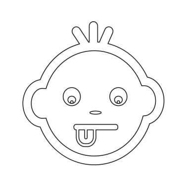 Şirin bebek yüz duygu simge tasarlamak sembol tasarımı
