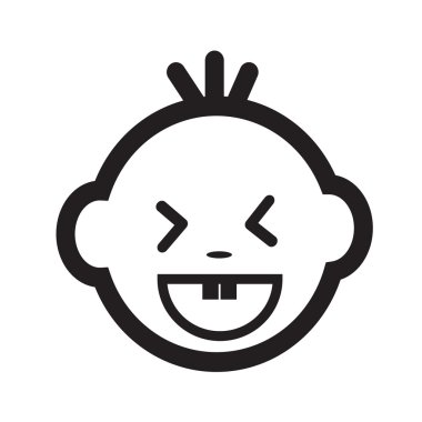 Şirin bebek yüz duygu simge tasarlamak sembol tasarımı