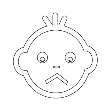 Şirin bebek yüz duygu simge tasarlamak sembol tasarımı