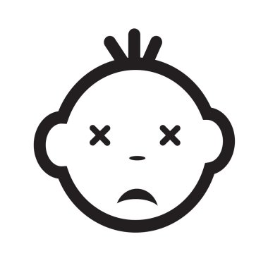 Şirin bebek yüz duygu simge tasarlamak sembol tasarımı