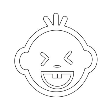 Şirin bebek yüz duygu simge tasarlamak sembol tasarımı