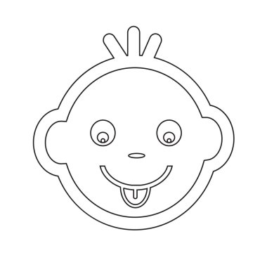 Şirin bebek yüz duygu simge tasarlamak sembol tasarımı