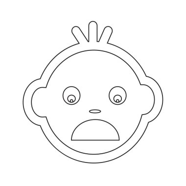 Şirin bebek yüz duygu simge tasarlamak sembol tasarımı