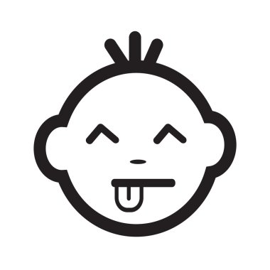 Şirin bebek yüz duygu simge tasarlamak sembol tasarımı