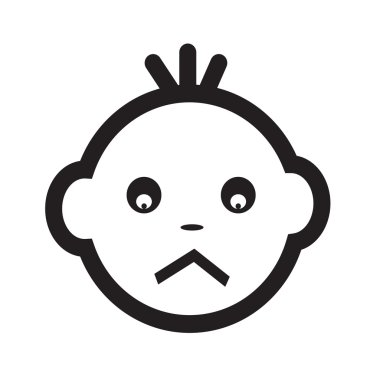 Şirin bebek yüz duygu simge tasarlamak sembol tasarımı