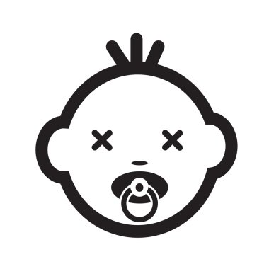 Şirin bebek yüz duygu simge tasarlamak sembol tasarımı