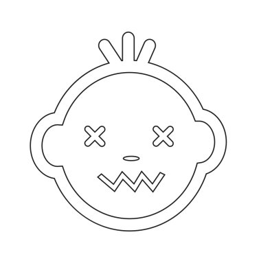 Şirin bebek yüz duygu simge tasarlamak sembol tasarımı