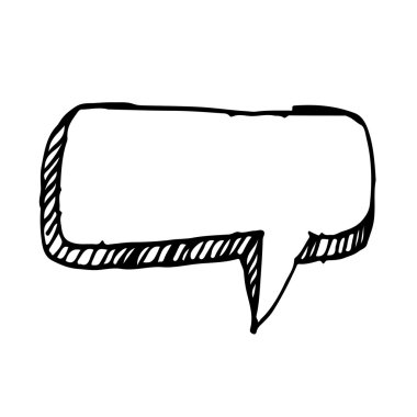 Kabarcık konuşma illüstrasyon simge tasarım el çekilmiş