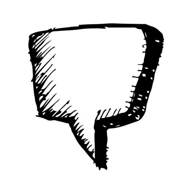 Kabarcık konuşma illüstrasyon simge tasarım el çekilmiş