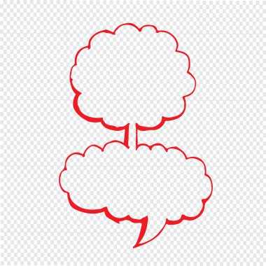 Kabarcık konuşma illüstrasyon simge tasarım el çekilmiş