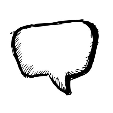 Kabarcık konuşma illüstrasyon simge tasarım el çekilmiş