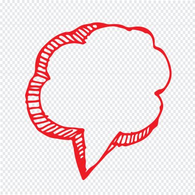 Kabarcık konuşma illüstrasyon simge tasarım el çekilmiş