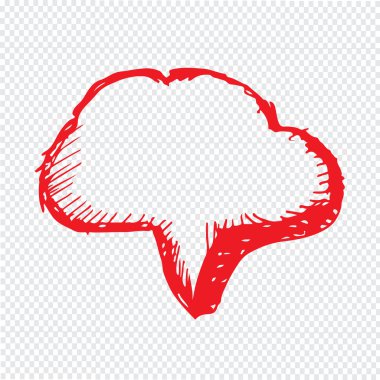 Kabarcık konuşma illüstrasyon simge tasarım el çekilmiş