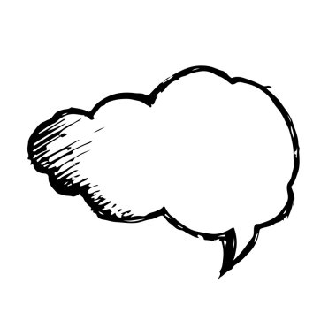 Kabarcık konuşma illüstrasyon simge tasarım el çekilmiş