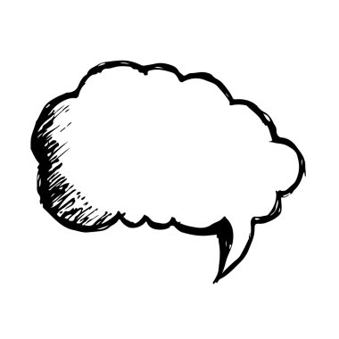 Kabarcık konuşma illüstrasyon simge tasarım el çekilmiş