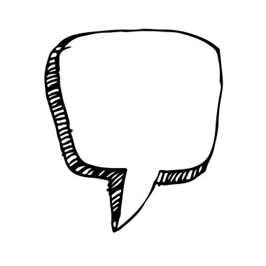 Kabarcık konuşma illüstrasyon simge tasarım el çekilmiş