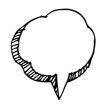 Kabarcık konuşma illüstrasyon simge tasarım el çekilmiş