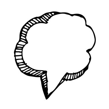 Kabarcık konuşma illüstrasyon simge tasarım el çekilmiş