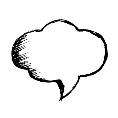 Kabarcık konuşma illüstrasyon simge tasarım el çekilmiş