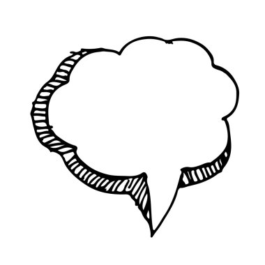 Kabarcık konuşma illüstrasyon simge tasarım el çekilmiş