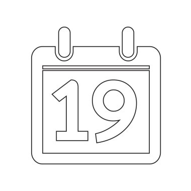 Takvim simgesini illüstrasyon işareti tasarım stili Tarih