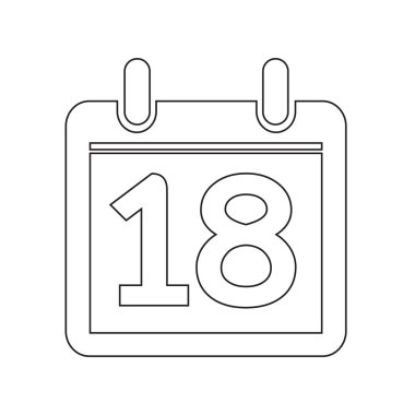 Takvim simgesini illüstrasyon işareti tasarım stili Tarih