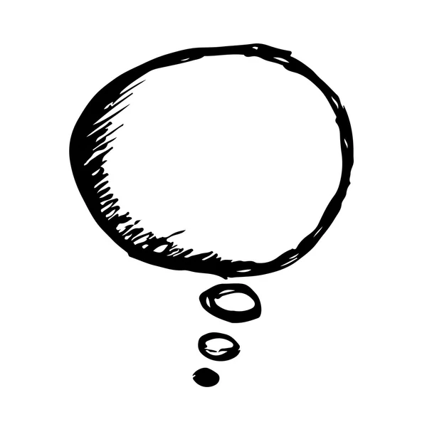 Discorso a bolle disegnato a mano Illustrazione simbolo design — Vettoriale Stock
