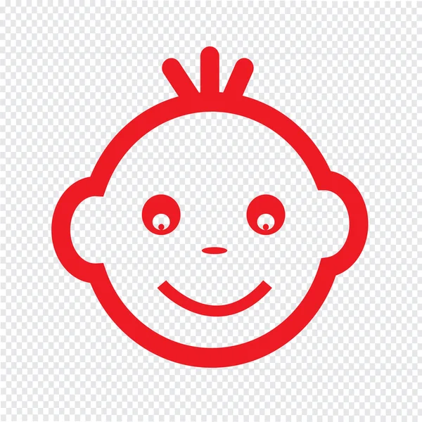 Design de símbolo de ilustração de ícone de emoção de rosto de bebê — Vetor de Stock