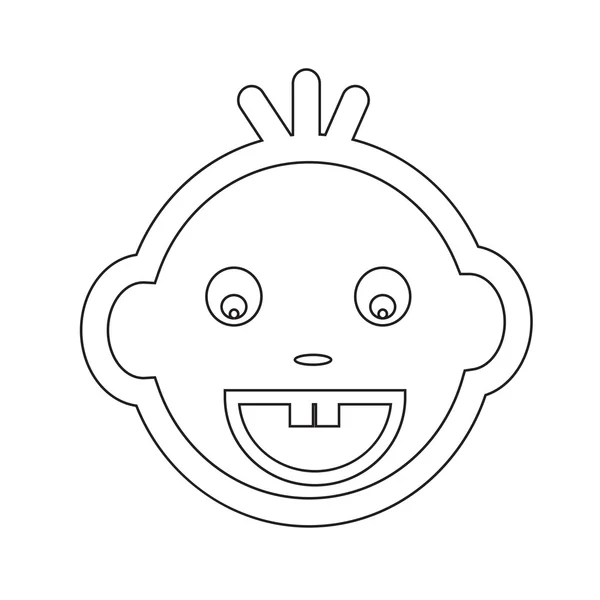 Baby Face Emotion Icona Illustrazione simbolo design — Vettoriale Stock