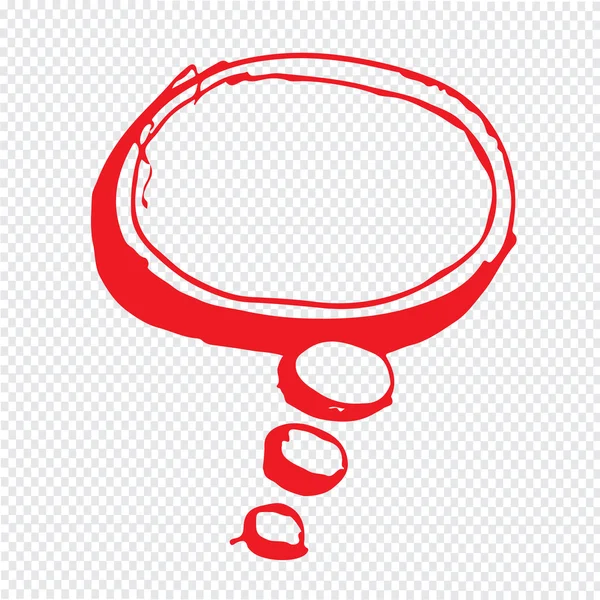 Pratbubbla hand dras Illustration symbol design — Stock vektor