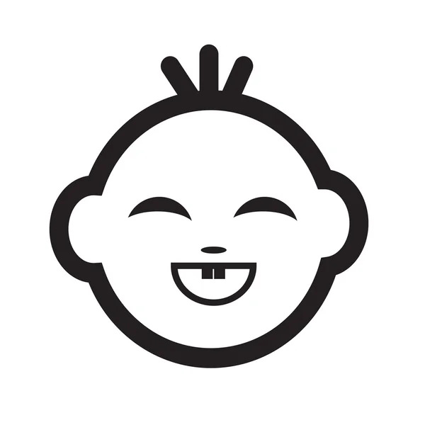 Baby Face Emoción Icono Ilustración símbolo de diseño — Archivo Imágenes Vectoriales