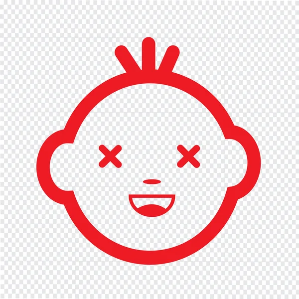 Şirin bebek yüz duygu simge tasarlamak sembol tasarımı