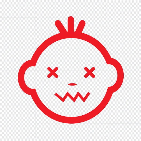 Şirin bebek yüz duygu simge tasarlamak sembol tasarımı