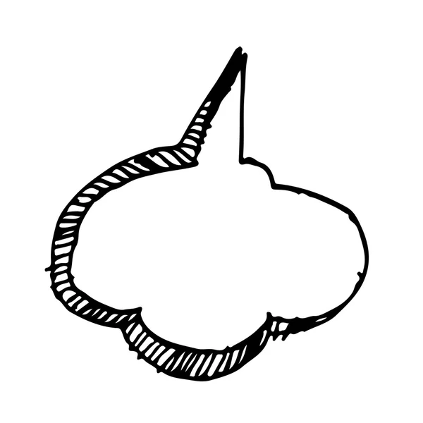Discurso de burbuja dibujado a mano Diseño de símbolo de ilustración — Vector de stock