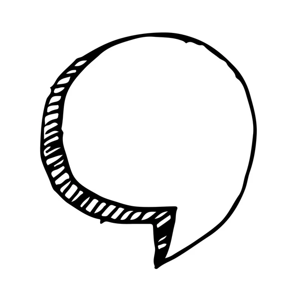 Hand gezeichnet Blase Rede Illustration Symbol Design — Stockvektor