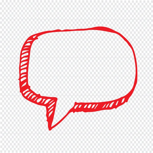 Discurso de bolha desenhado à mão Design de símbolo de ilustração — Vetor de Stock