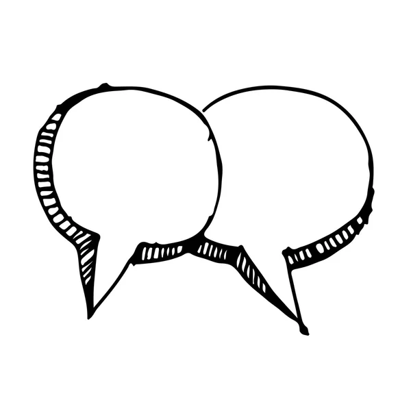 Discurso de burbuja dibujado a mano Diseño de símbolo de ilustración — Vector de stock
