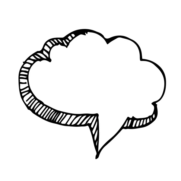 Ręcznie rysowane mowy bąbelek ilustracja symbol projektu — Wektor stockowy
