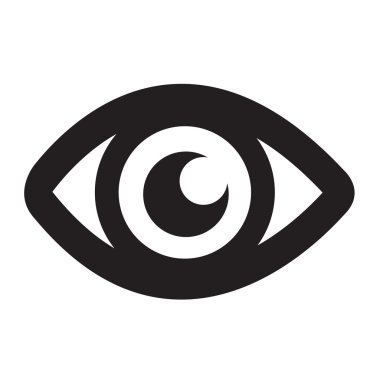 Göz simgesi illüstrasyon işareti stil tasarım