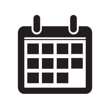 Takvim simgesini illüstrasyon işareti stil tasarım